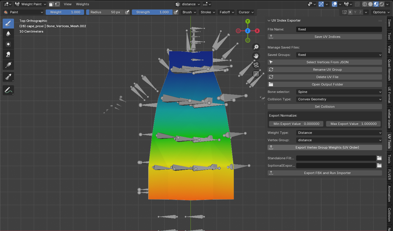 vertex group exports